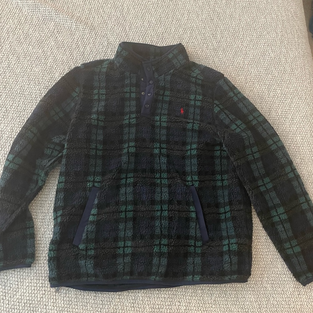 Ralph Lauren Polo - Tartan Sherpa Sweatshirt Men’s XL